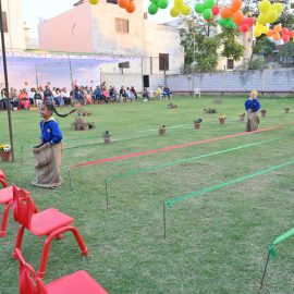 Sack race for Montessori kids